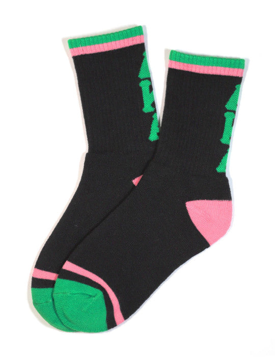 ALPHA KAPPA ALPHA SOCKS BLACK