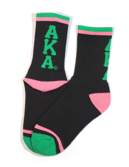 ALPHA KAPPA ALPHA SOCKS BLACK