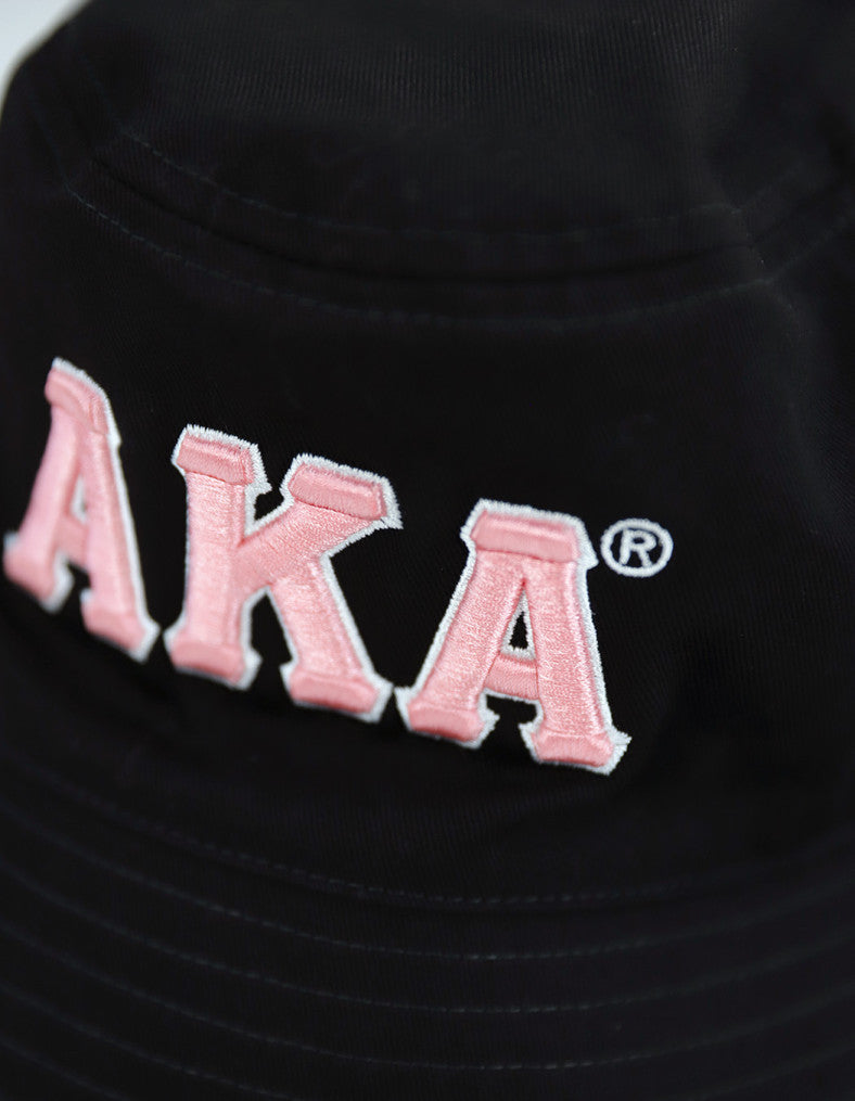 ALPHA KAPPA ALPHA REVERSIBLE BUCKET HAT BLACK/PINK