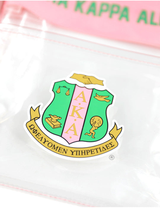 ALPHA KAPPA ALPHA CLEAR CROSS BAG PINK