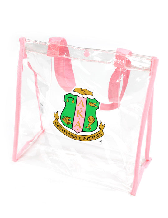 ALPHA KAPPA ALPHA CLEAR TOTE BAG PINK