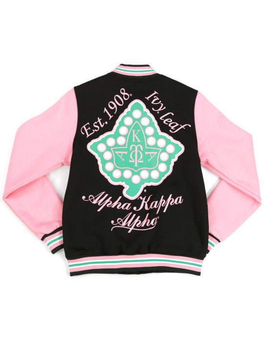 ALPHA KAPPA ALPHA FLEECE JACKET BLACK/PINK