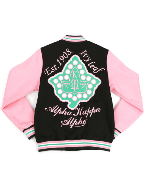 ALPHA KAPPA ALPHA FLEECE JACKET BLACK/PINK