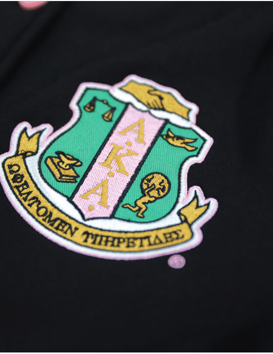 ALPHA KAPPA ALPHA FLEECE JACKET BLACK/PINK