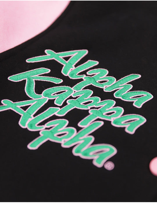 ALPHA KAPPA ALPHA FLEECE JACKET BLACK/PINK