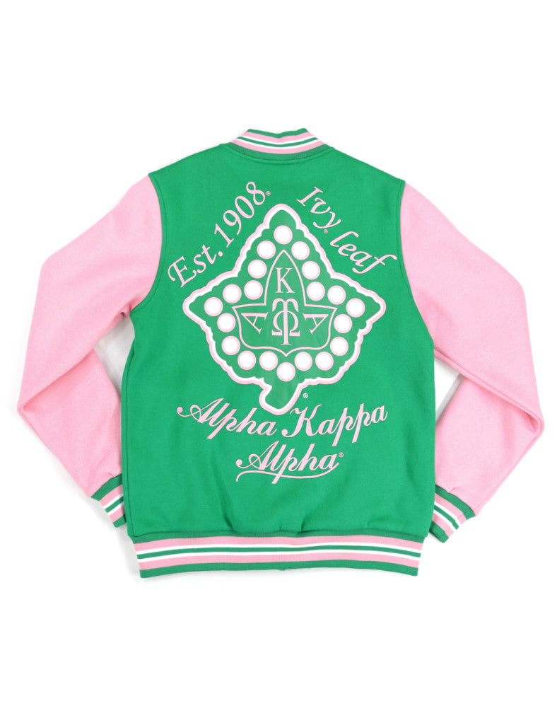 ALPHA KAPPA ALPHA FLEECE JACKET GREEN/PINK