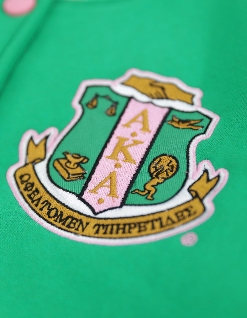 ALPHA KAPPA ALPHA FLEECE JACKET GREEN/PINK