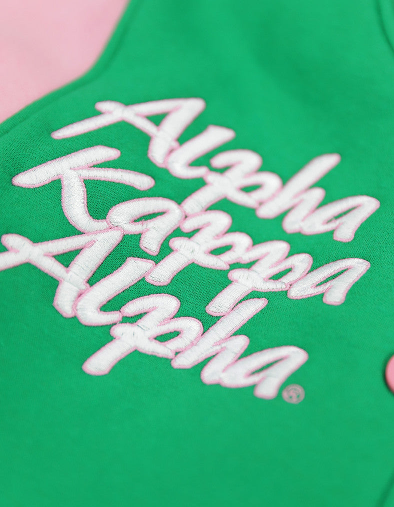 ALPHA KAPPA ALPHA FLEECE JACKET GREEN/PINK