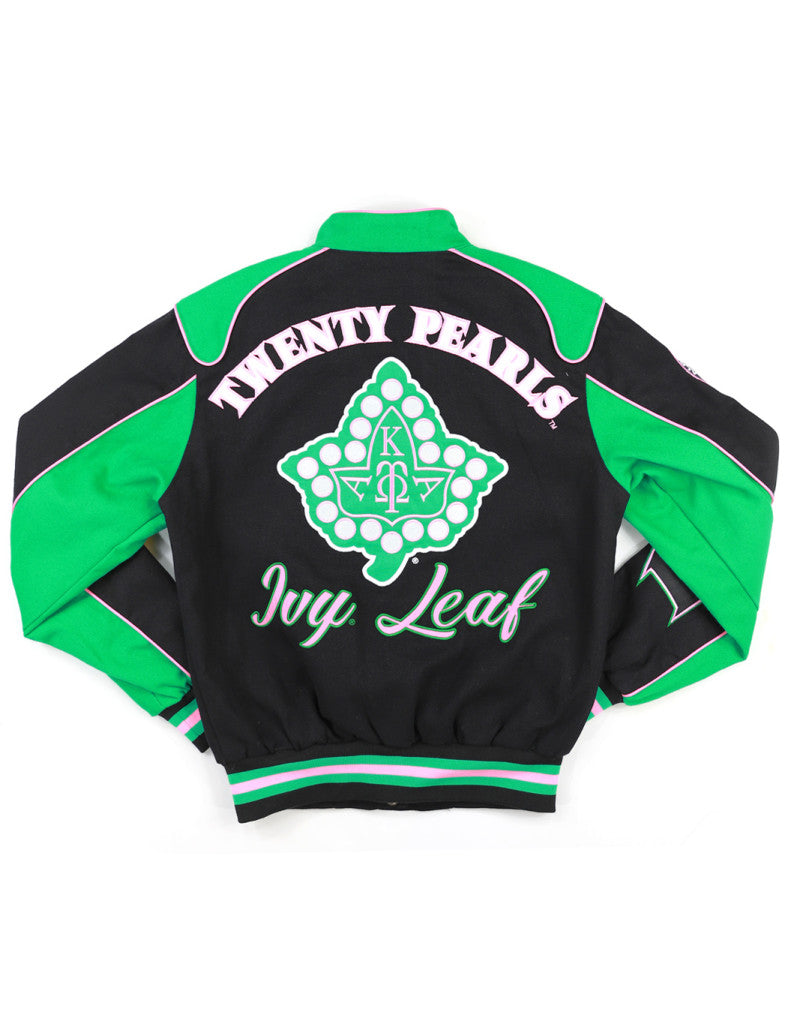 ALPHA KAPPA ALPHA VARSITY RACING TWILL JACKET BLACK 100% COTTON