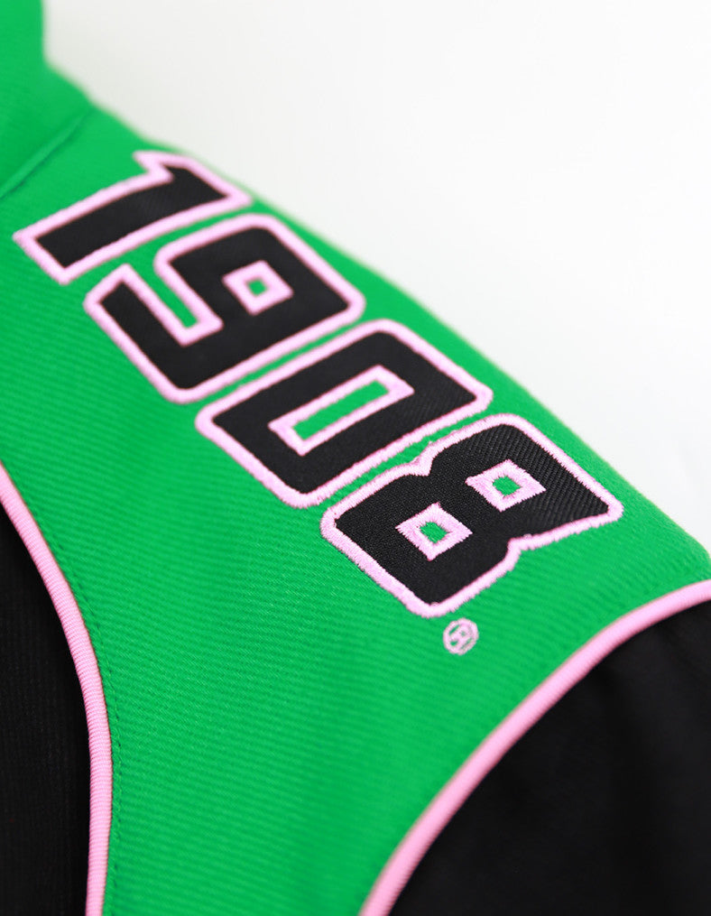 ALPHA KAPPA ALPHA VARSITY RACING TWILL JACKET BLACK 100% COTTON