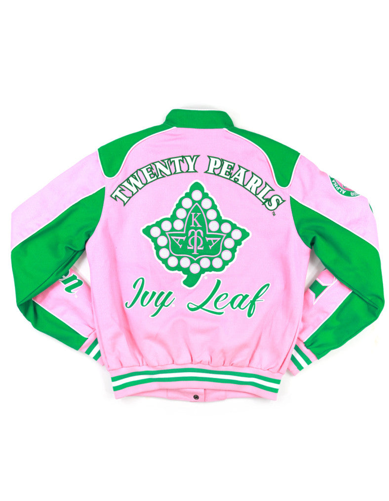 ALPHA KAPPA ALPHA VARSITY RACING TWILL JACKET PINK