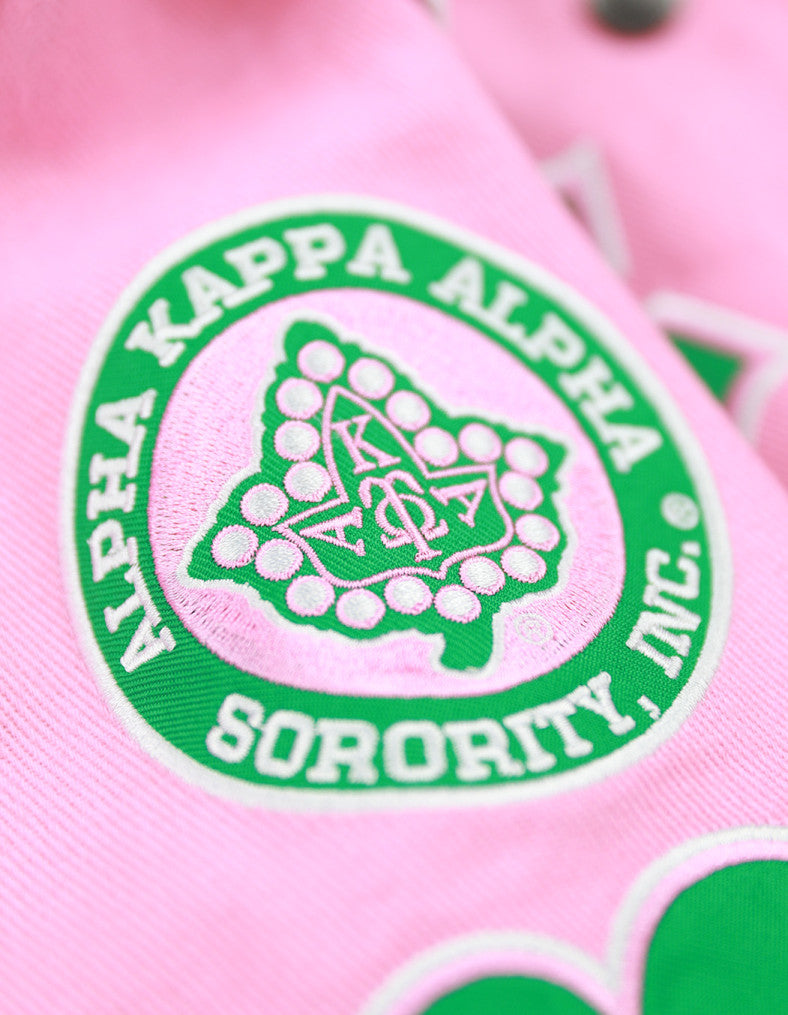 ALPHA KAPPA ALPHA VARSITY RACING TWILL JACKET PINK