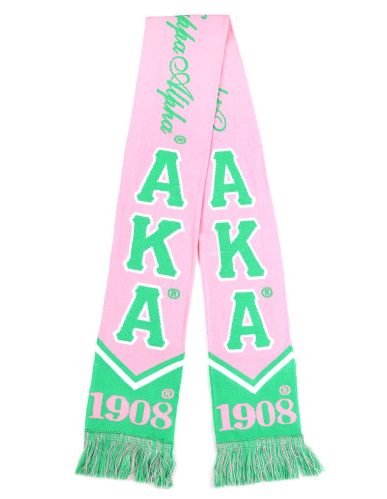 ALPHA KAPPA ALPHA STYLISH SCARF PINK SUPER SOFT  100% ACRYLIC