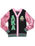 ALPHA KAPPA ALPHA SEQUIN CARDIGAN BLACK