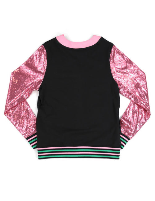 ALPHA KAPPA ALPHA SEQUIN CARDIGAN BLACK