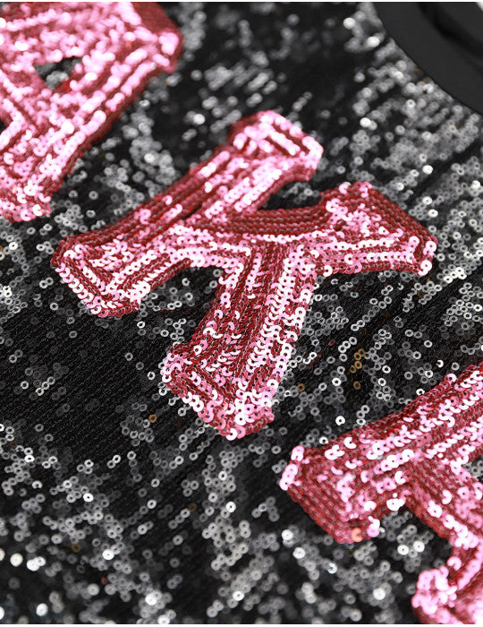 ALPHA KAPPA ALPHA SEQUIN TEE BLACK