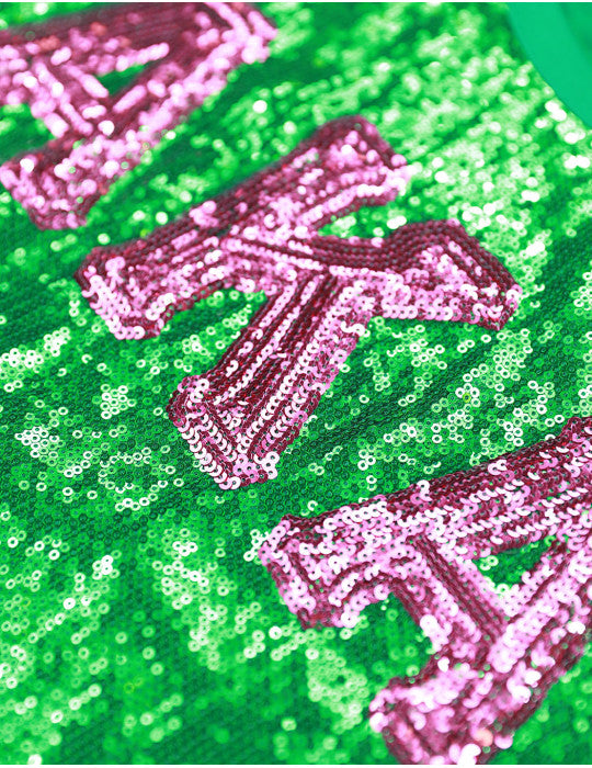 ALPHA KAPPA ALPHA SEQUIN TEE GREEN