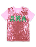 ALPHA KAPPA ALPHA SEQUIN TEE PINK