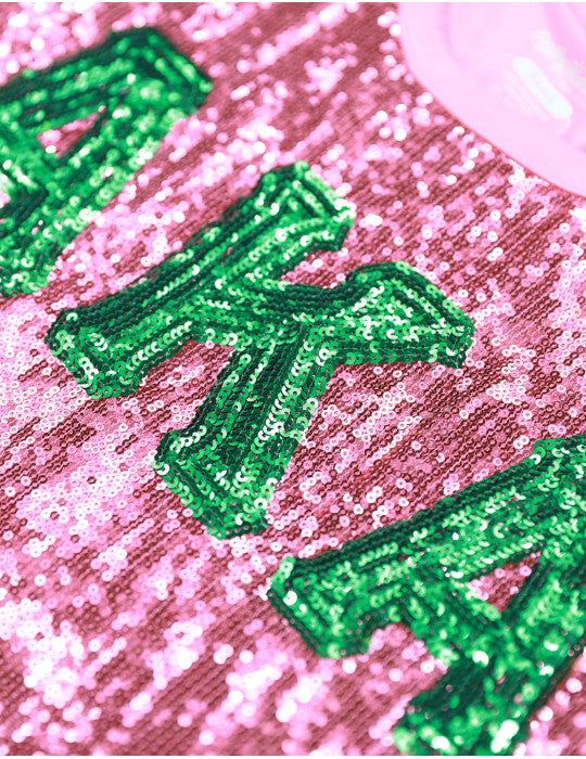 ALPHA KAPPA ALPHA SEQUIN TEE PINK