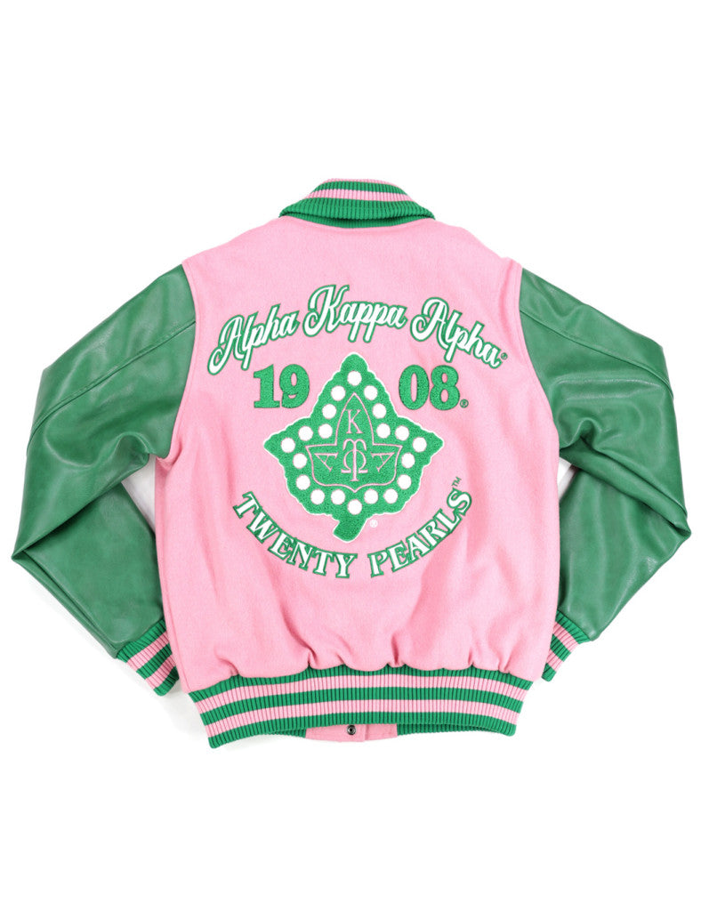 ALPHA KAPPA ALPHA WOOL JACKET PINK/GREEN