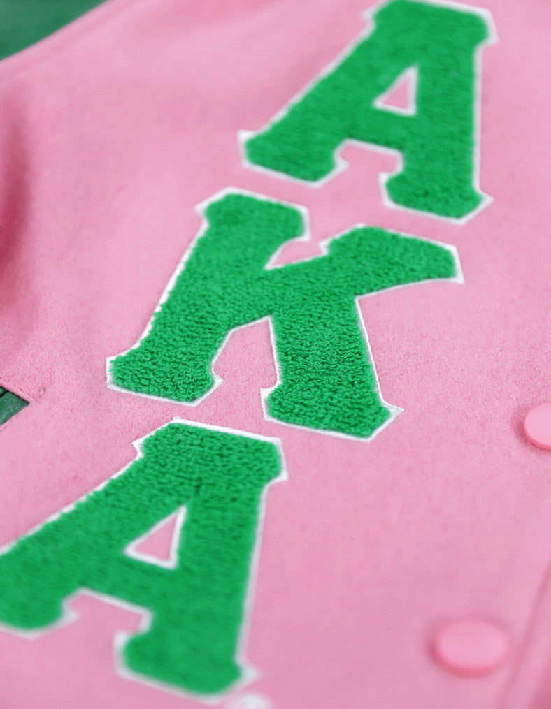 ALPHA KAPPA ALPHA WOOL JACKET PINK/GREEN