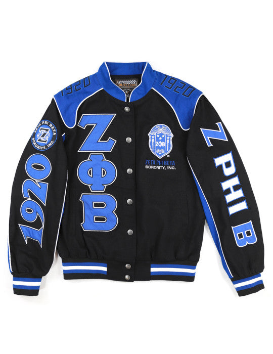 Zeta Phi Beta Sorority Black Race Jacket Zeta Phi Beta Coat