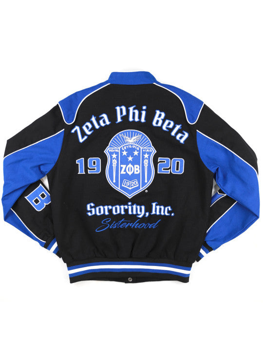 Zeta Phi Beta Sorority Black Race Jacket Zeta Phi Beta Coat