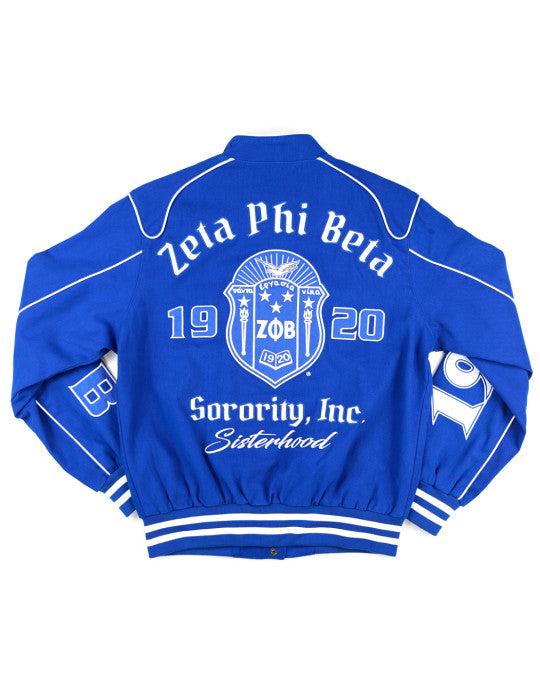 Zeta Phi Beta Sorority Blue Race Jacket Zeta Phi Beta Coat