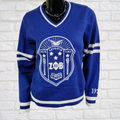 ZETA PHI BETA SORORITY V-NECK SWEATER BLUE ZETA PHI BETA SORORITY SWEATER 1920