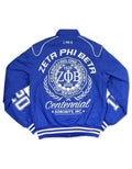 Zeta Phi Beta Sorority 100 YEAR Race Jacket Zeta Phi Beta Blue Race Jacket