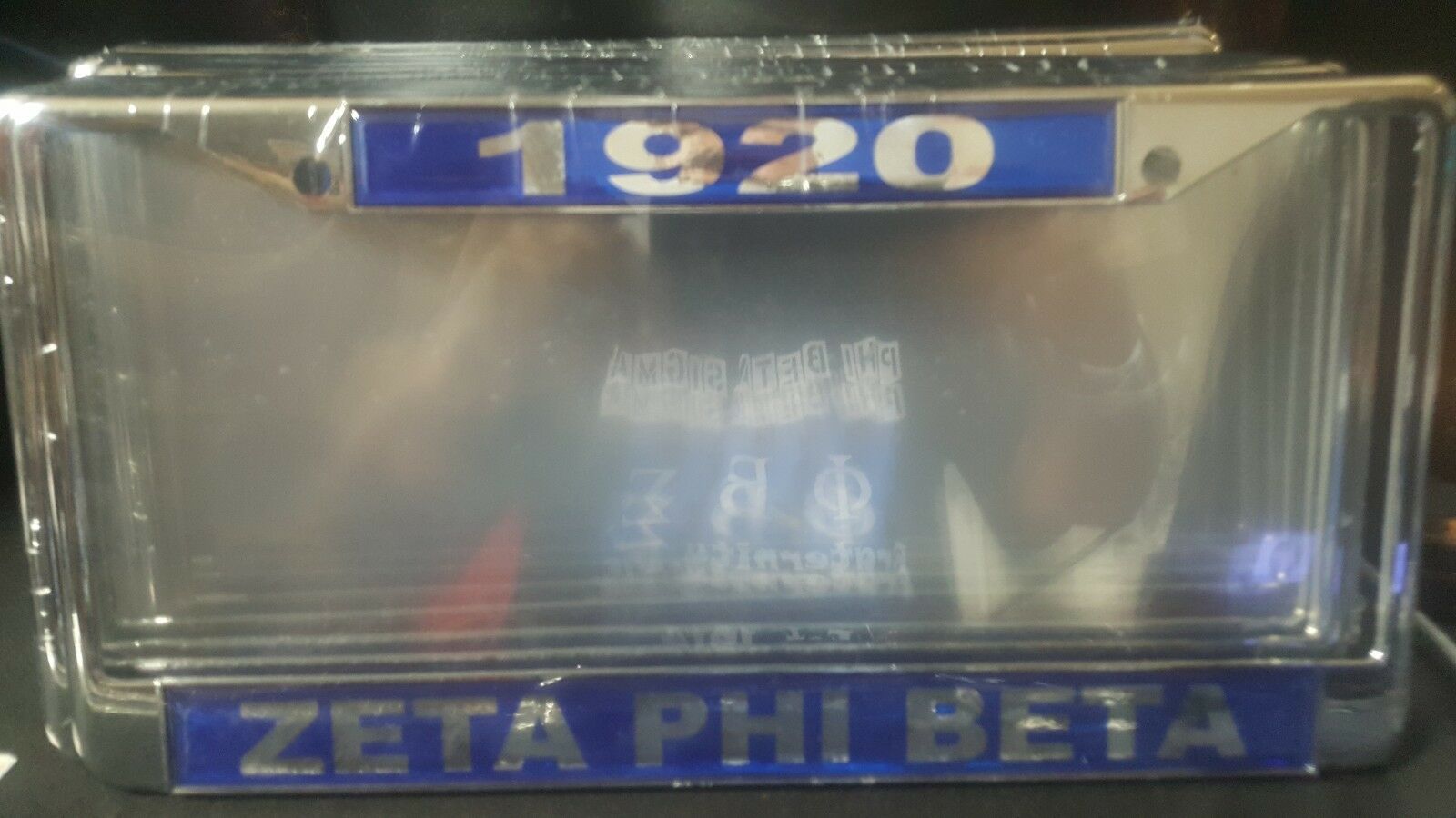 ZETA PHI BETA SORORITY 1920 METAL LICENSE PLATE FRAME