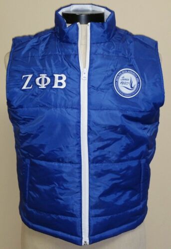 Zeta Phi Beta Sorority Vest Jacket Zeta Phi Beta Blue Bubble Vest 1920